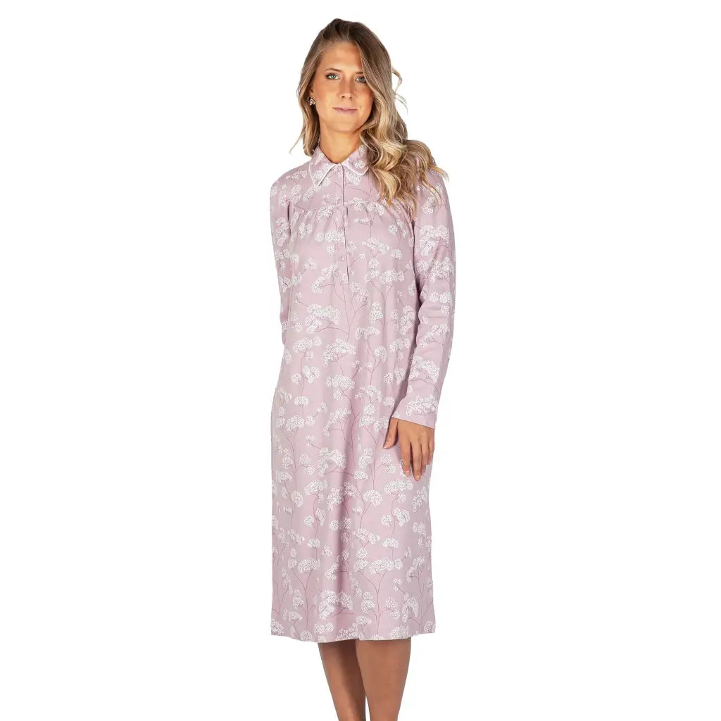 Linclalor camicia da notte serafino con colletto e sprone a manica lunga in fantasia soffione Mariotti Lab Digital Store