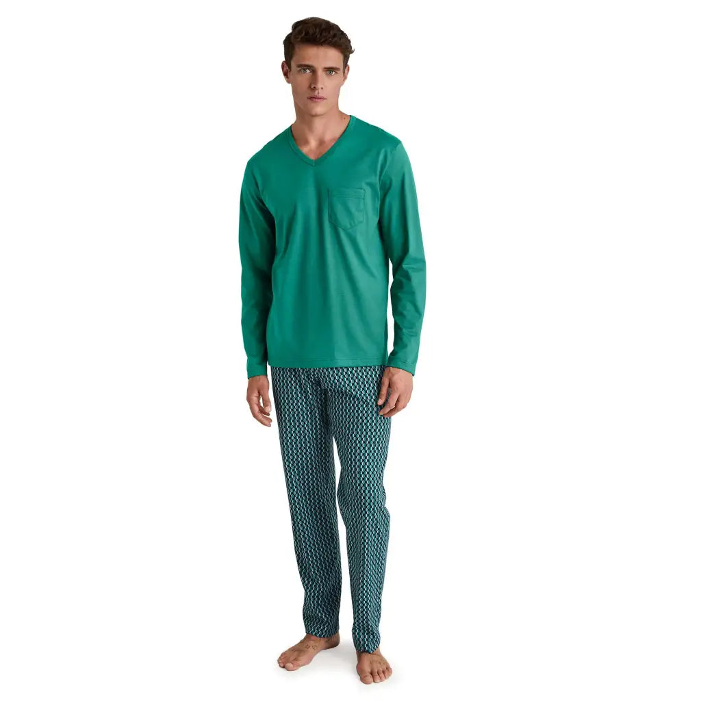 Abbigliamento Pigiami Uomo Firmati Pigiama Uomo Lungo Con Scollo