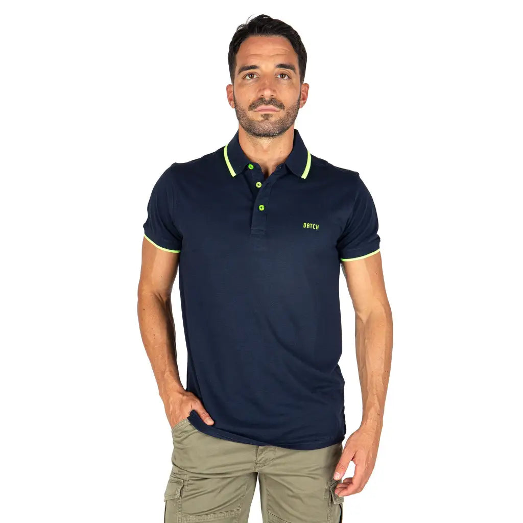 POLO MEZZA MANICA SERAFINO IN COTONE DI PIQUET DATCH