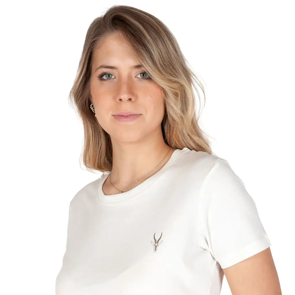 GRABS | T - shirt donna a mezza manica paricollo in cotone