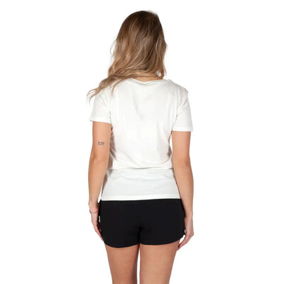 GRABS | T - shirt donna a mezza manica paricollo in cotone