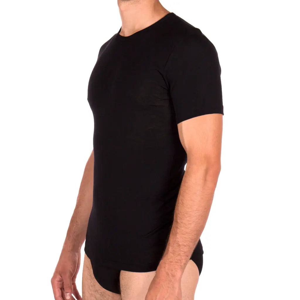 RAGNO | T-Shirt uomo a mezza manica paricollo in pura lana