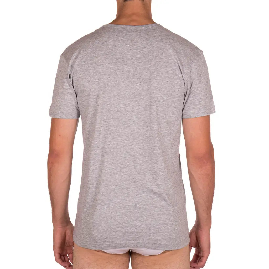 RAGNO | T-Shirt uomo a mezza manica scollo a V in cotone
