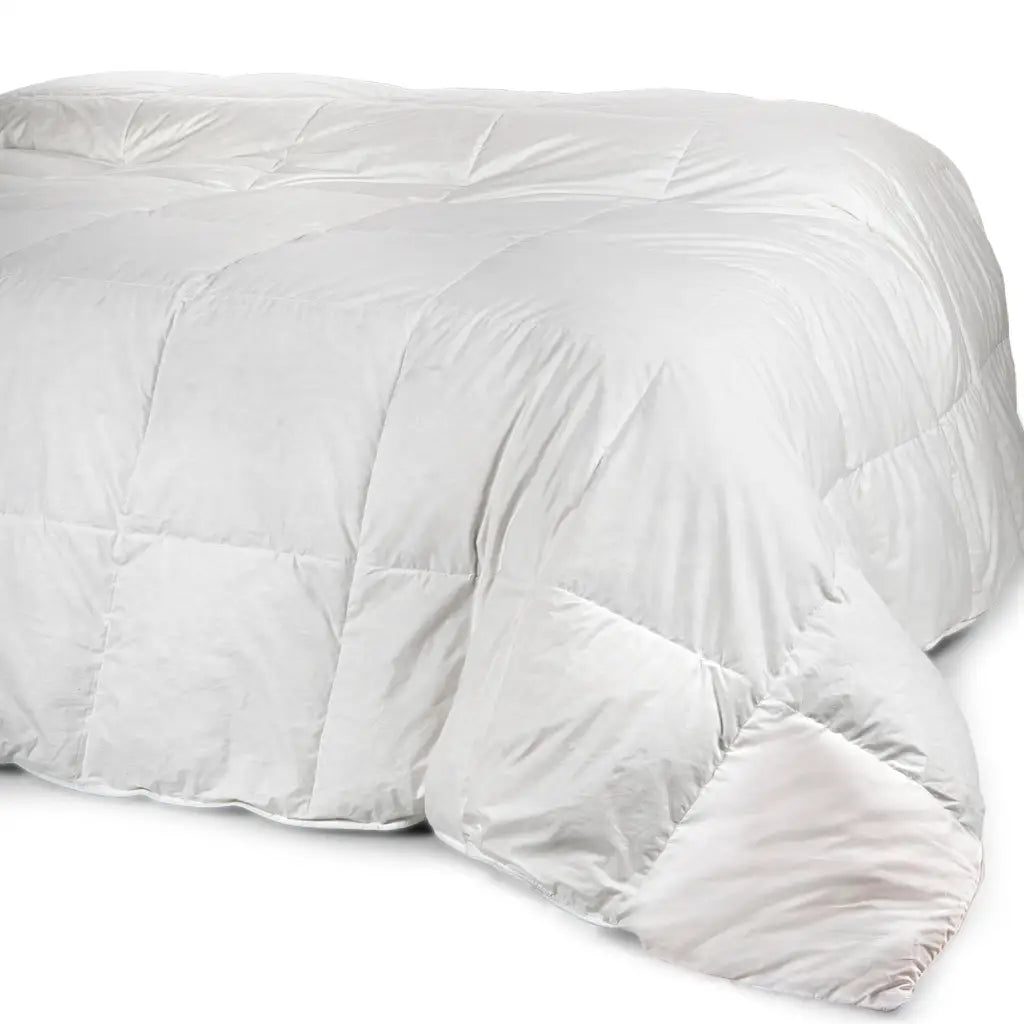 Daunex Piumino St. Moritz Warm – 100% Piumino D'Oca Vergine Siberia, Tessuto 100% Cotone, 1 Piazza E 1/2 (155x200 Cm, 0,6 Kg), Bianco