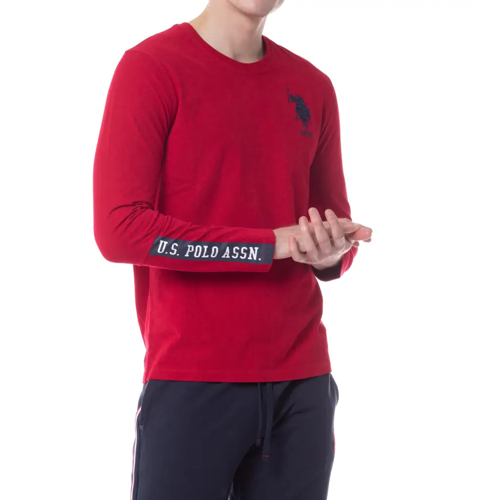 T shirt manica lunga cotone uomo on sale