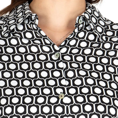 BISBIGLI | Abito camicia aperto con colletto in viscosa in