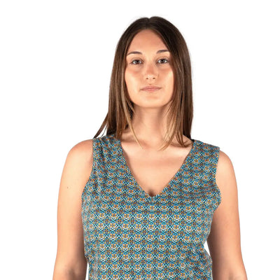SI E’ LEI | Abito donna corto a spalla larga in cotone