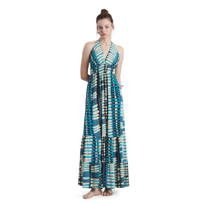 HAPPY PEOPLE | Abito donna lungo legato al collo | Happy
