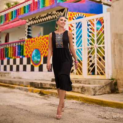 GIADAMARINA | Abito donna midi in crepe di viscosa