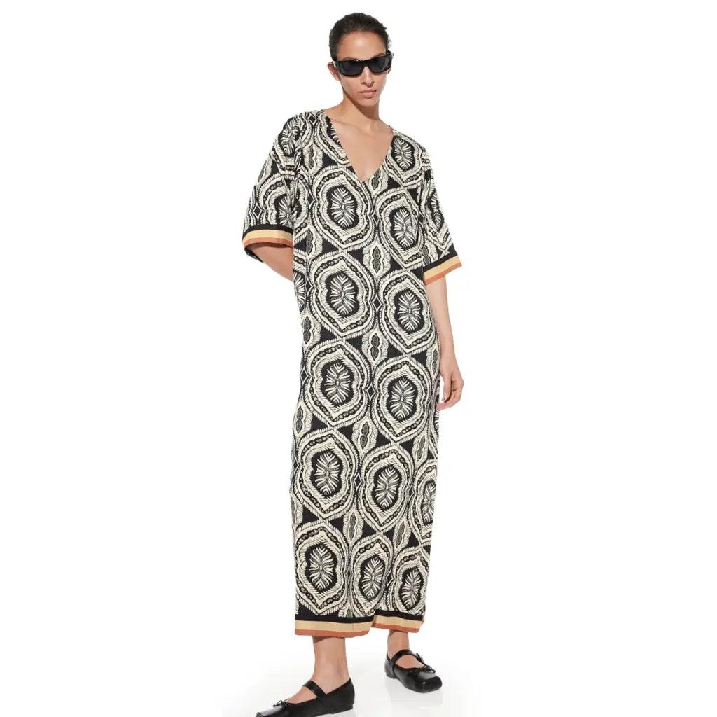 VERDISSIMA | Abito lungo donna Jaipur con manica a 3/4