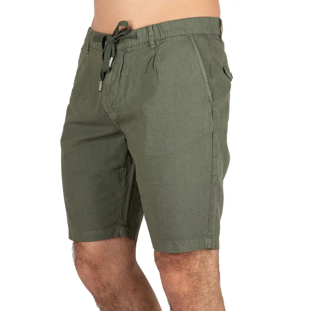 DATCH | Bermuda uomo in lino con culisse in vita | Datch