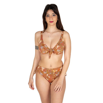 GIADAMARINA | BIKINI CON FERRETTO E SLIP ALTO COULISSE