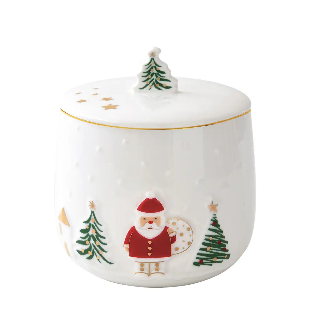 EASY LIFE | Biscottiera con coperchio in porcellana Let it