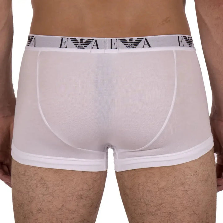 Emporio armani boxer uomo in cotone elasticizzato con elastico