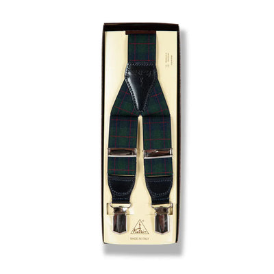 VICTRIX | Bretelle regolabili in fantasia Tartan con clip |