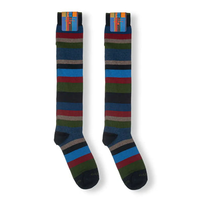 GALLO | Calzino corto uomo in caldo cotone in fantasia Riga