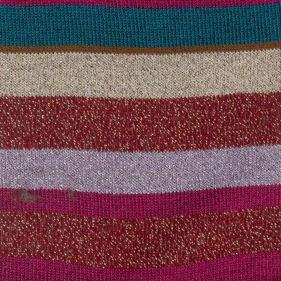 GALLO | Calzino donna corto in fantasia Righe Multicolor