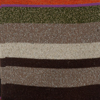 GALLO | Calzino donna corto in fantasia Righe Multicolor