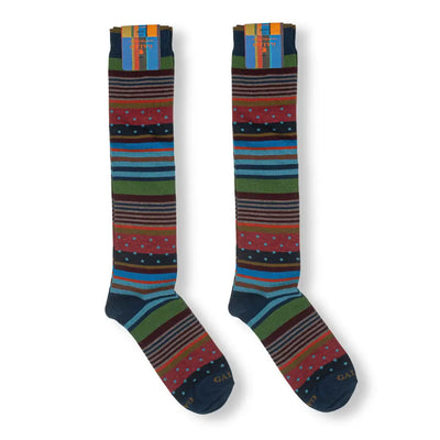 GALLO | Calzino lungo donna in caldo cotone in fantasia Mix