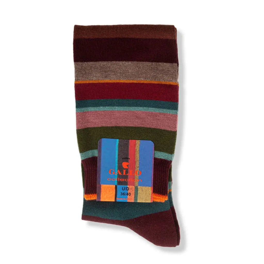GALLO | Calzino lungo donna in caldo cotone Righe