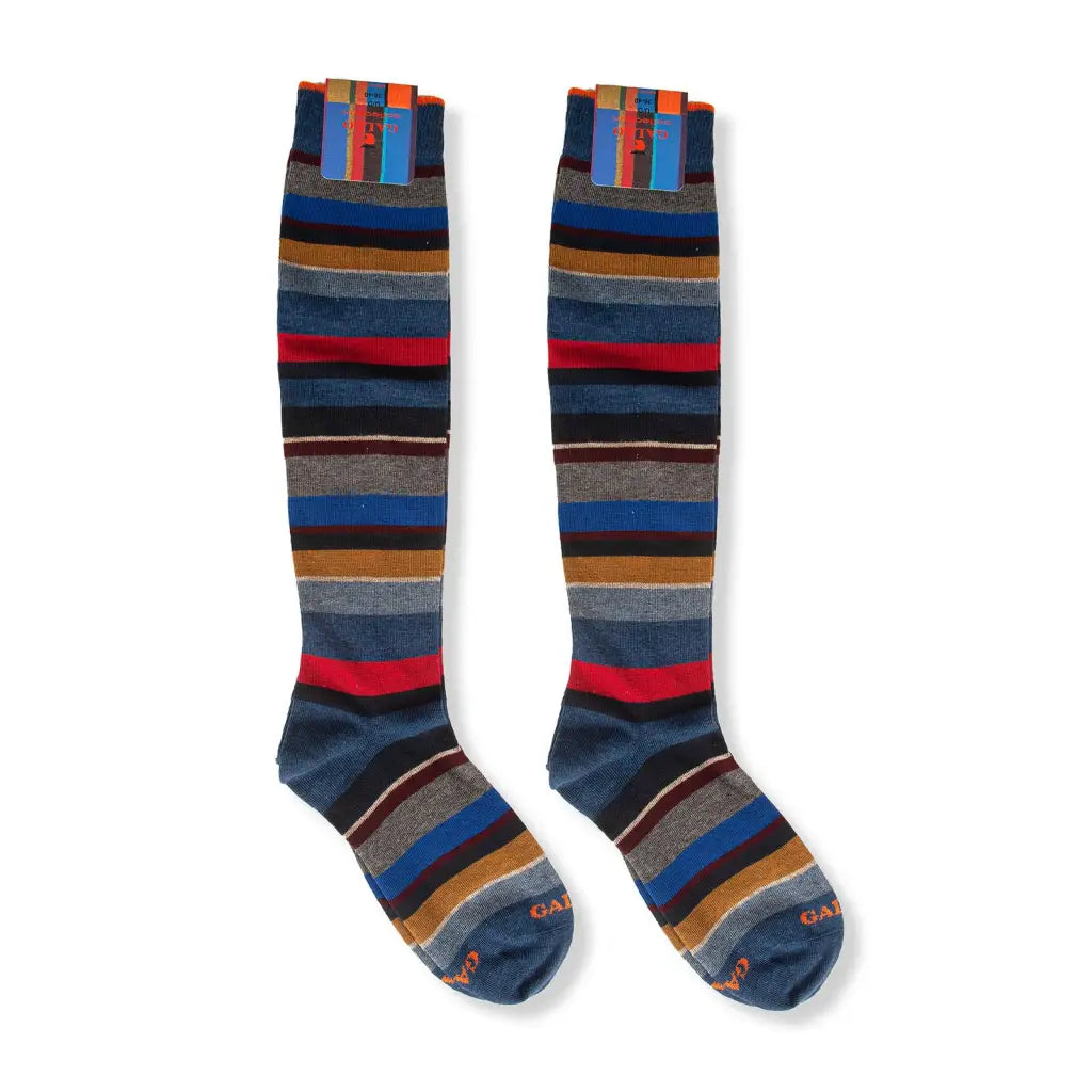 GALLO | Calzino lungo donna in caldo cotone Righe