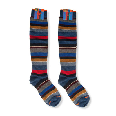 GALLO | Calzino lungo donna in caldo cotone Righe