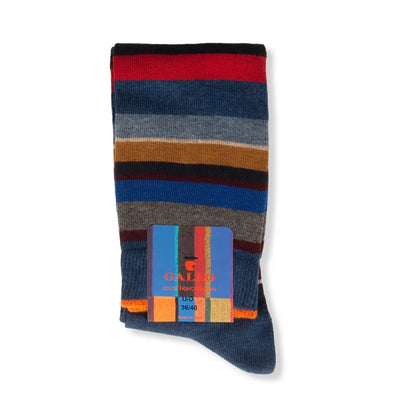 GALLO | Calzino lungo donna in caldo cotone Righe
