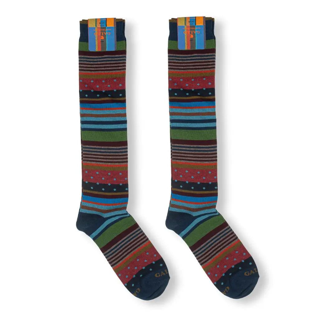 GALLO | Calzino lungo uomo in caldo cotone in fantasia Mix
