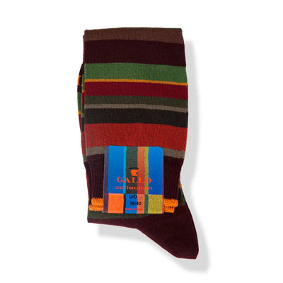 GALLO | Calzino lungo uomo in fantasia Riga Multicolor in