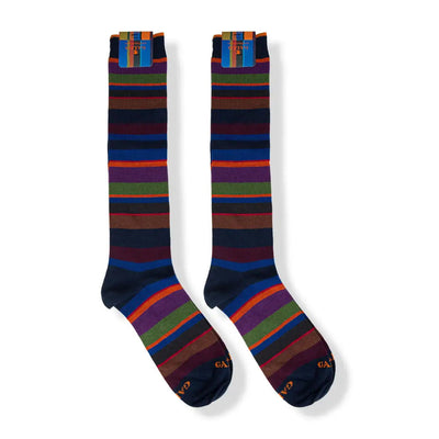 GALLO | Calzino lungo uomo in fantasia Riga Multicolor in