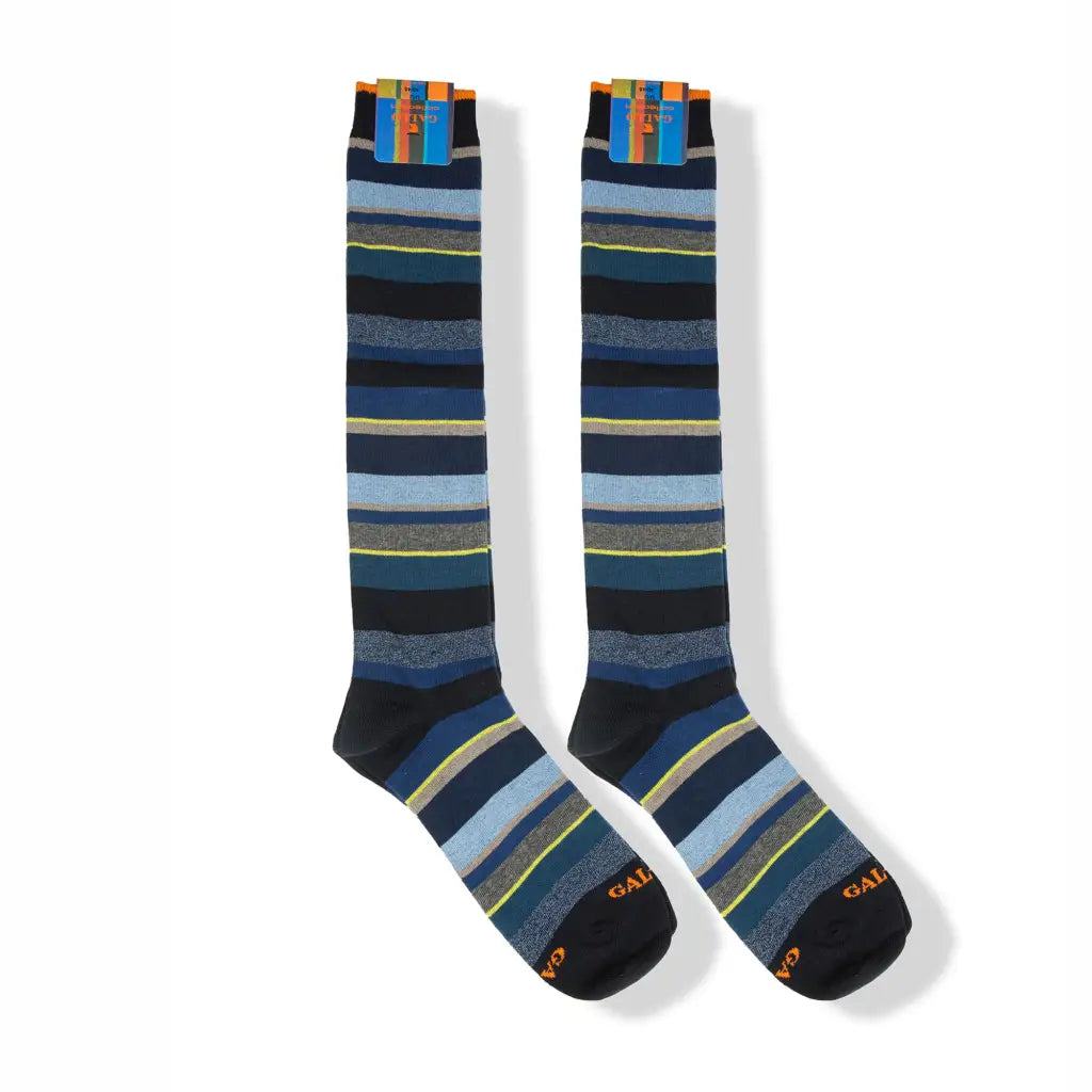 GALLO | Calzino lungo uomo in fantasia Riga Multicolor in