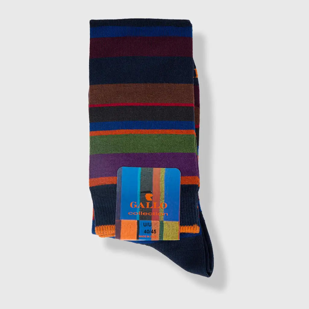 GALLO | Calzino lungo uomo in fantasia Riga Multicolor in