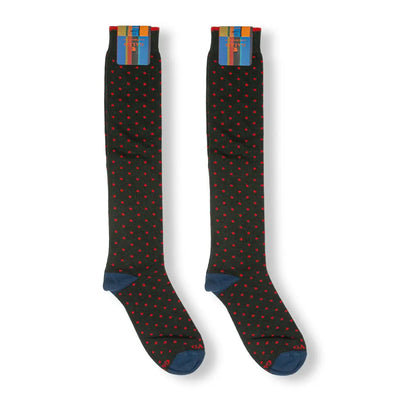 GALLO | Calzino lungo uomo Pois in caldo cotone | Gallo