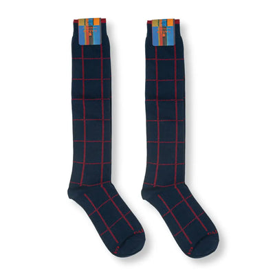 GALLO | Calzino uomo lungo in caldo cotone Window Pane