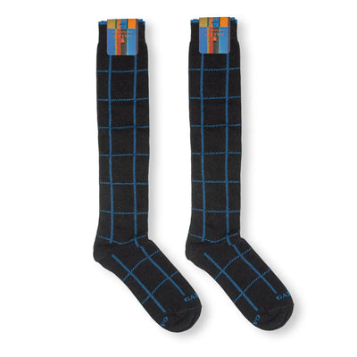 GALLO | Calzino uomo lungo in caldo cotone Window Pane