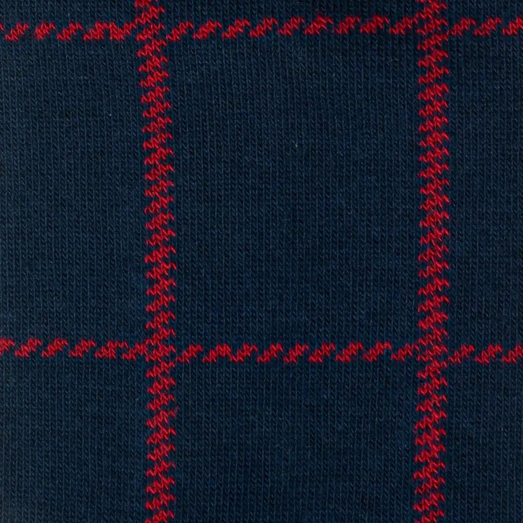 GALLO | Calzino uomo lungo in caldo cotone Window Pane