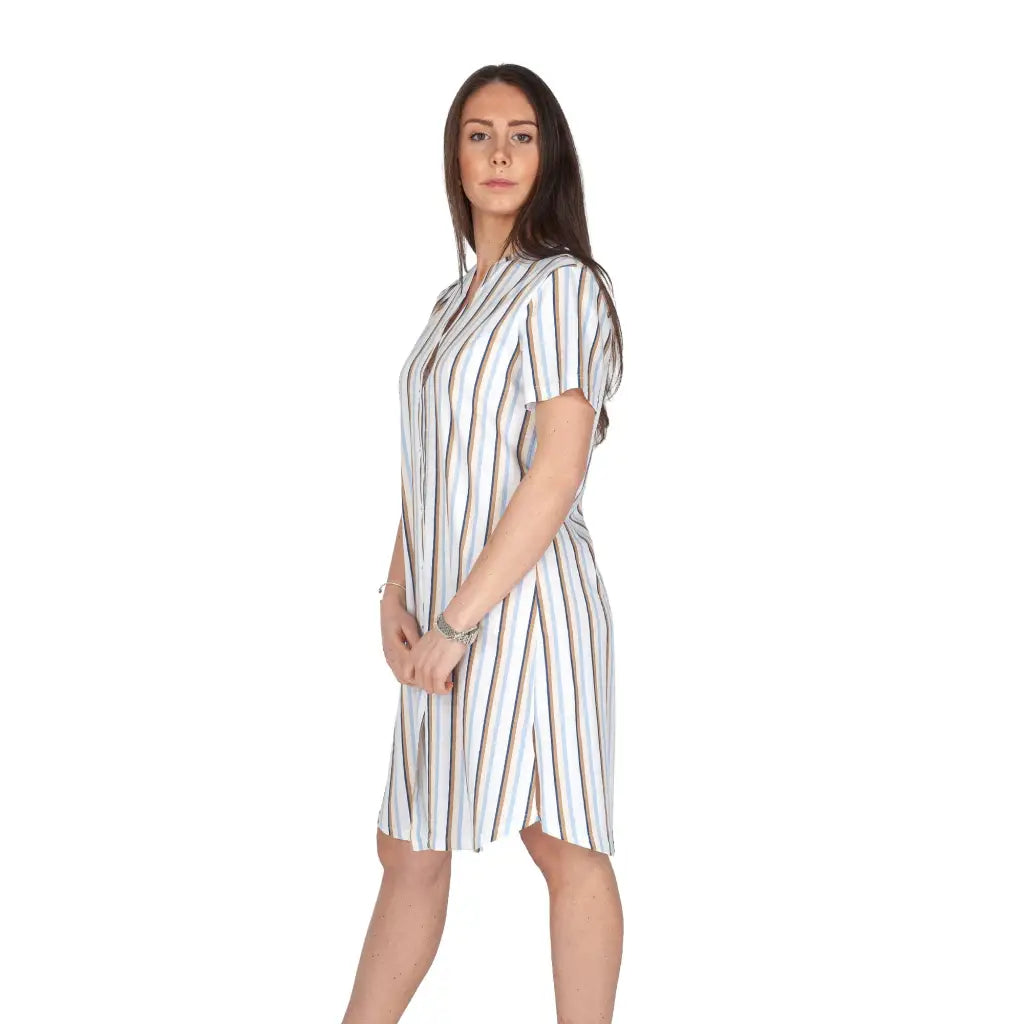 LINCLALOR | Camicia da notte a mezza manica aperta davanti