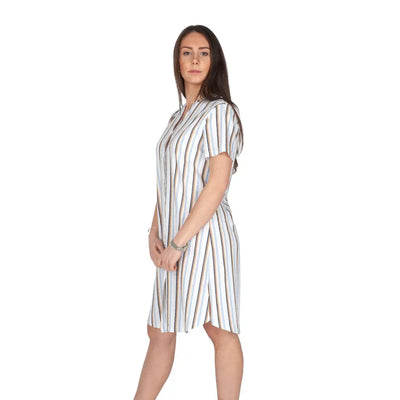 LINCLALOR | Camicia da notte a mezza manica aperta davanti