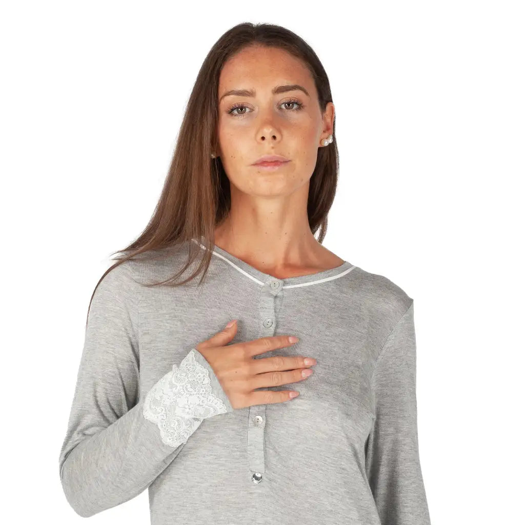 MARYPLAID - MARYHOME | Camicia da notte donna a serafino