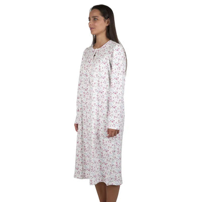 LINCLALOR | Camicia da notte donna a serafino a manica lunga