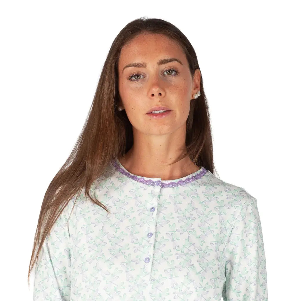LINCLALOR | Camicia da notte donna a serafino a manica