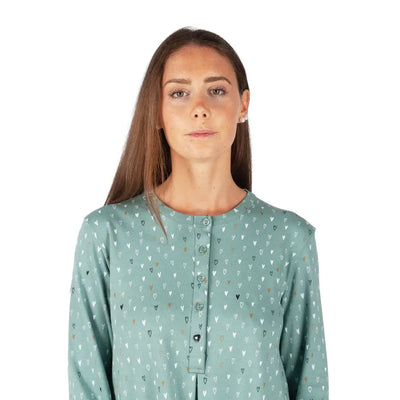 MARIOTTI LAB | camicia da notte donna a serafino a manica