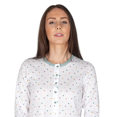 MARIOTTI LAB | Camicia da notte donna a serafino a manica