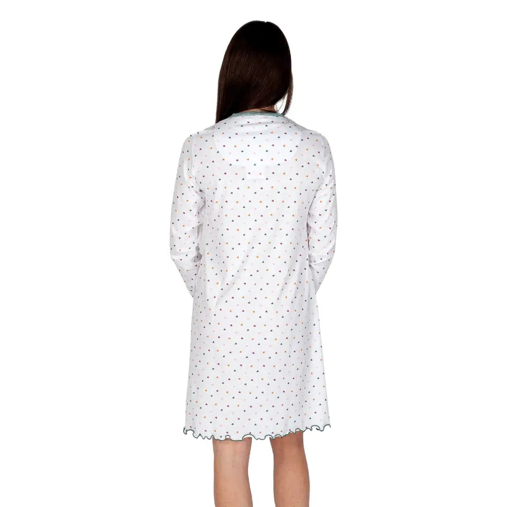 MARIOTTI LAB | Camicia da notte donna a serafino a manica