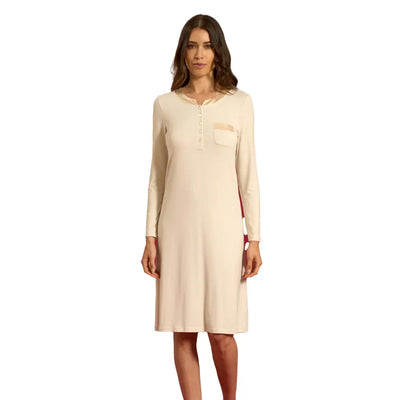 BISBIGLI | Camicia da notte donna a serafino a manica lunga