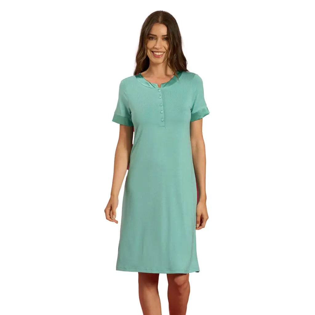 BISBIGLI | Camicia da notte donna a serafino a mezza manica