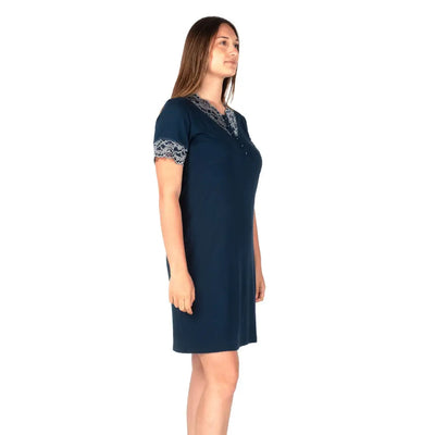 BISBIGLI | CAMICIA DA NOTTE SERAFINO MEZZA MANICA IN MODAL