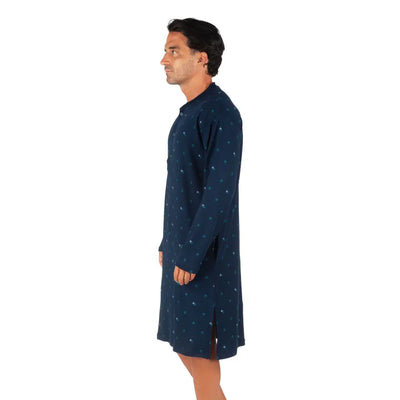 MARIOTTI LAB | Camicia da notte uomo a serafino a manica