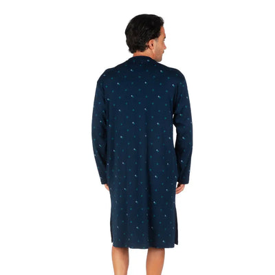 MARIOTTI LAB | Camicia da notte uomo a serafino a manica