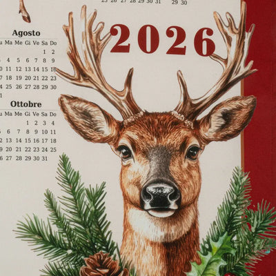 TAG HOUSE | Canovaccio in puro cotone con calendario 2026